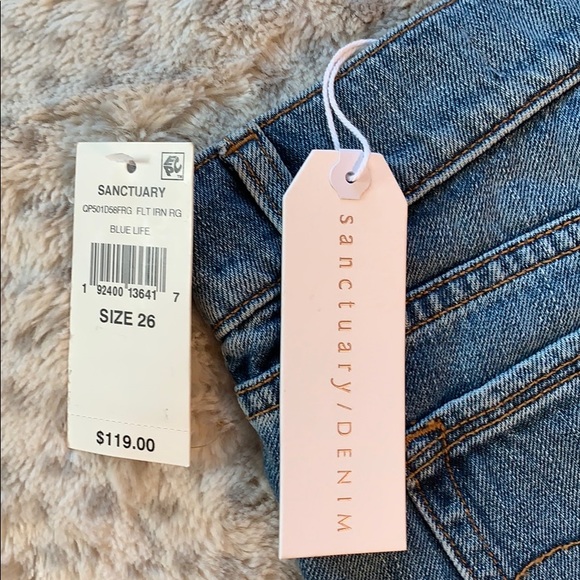 Sanctuary Size 2/26 Slim Boyfriend Std Rise NWT - Picture 7 of 8